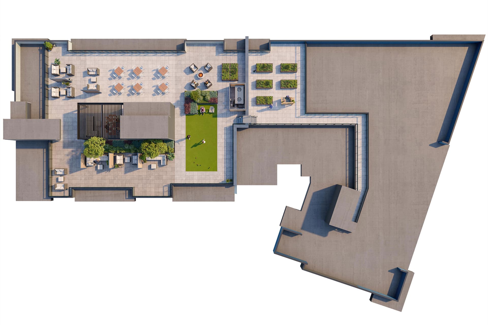 Developer rendering of Atlin’s rooftop amenity