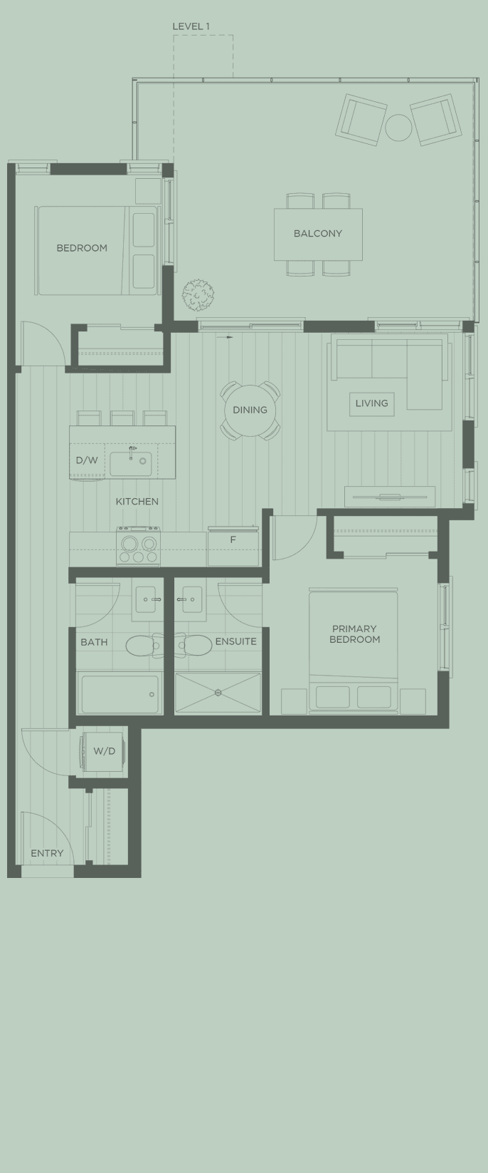 City Corners B3 two-bedroom floorplan