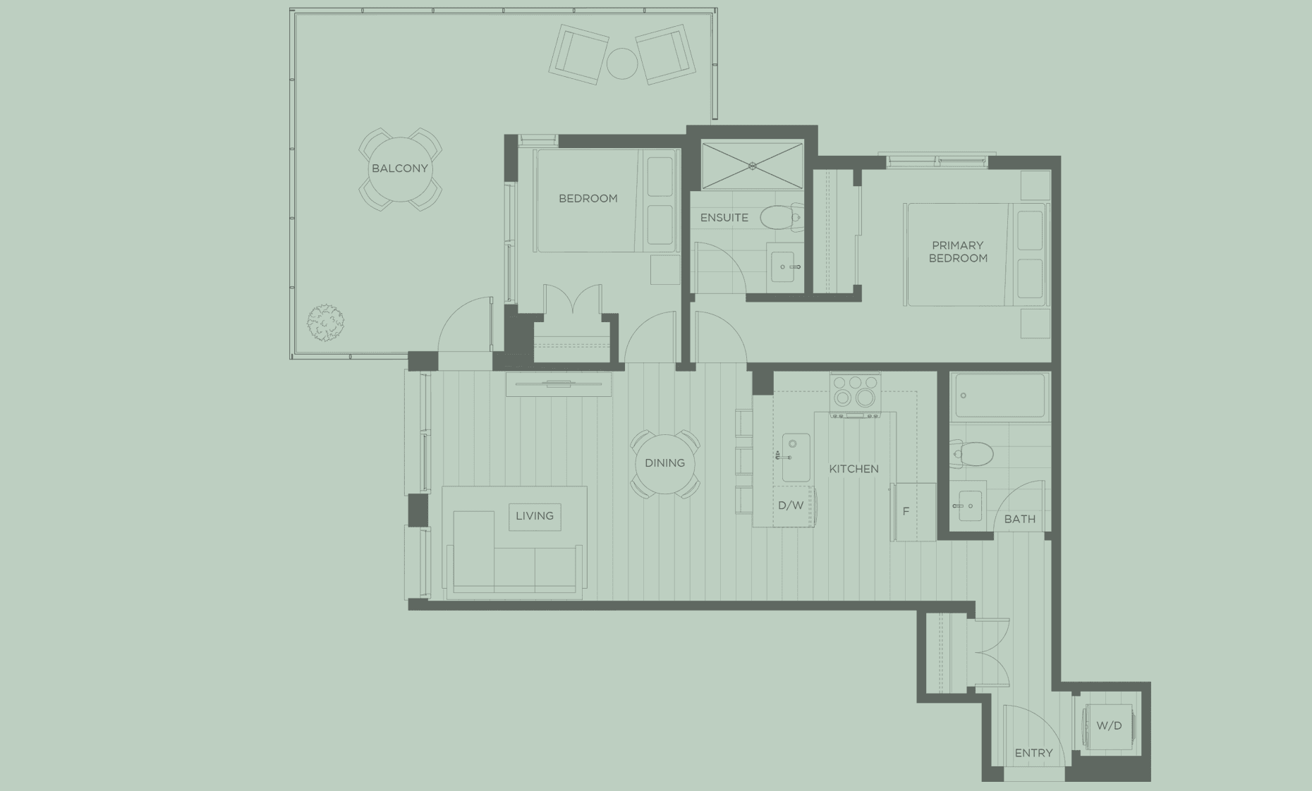 City Corners B5 two-bedroom floorplan